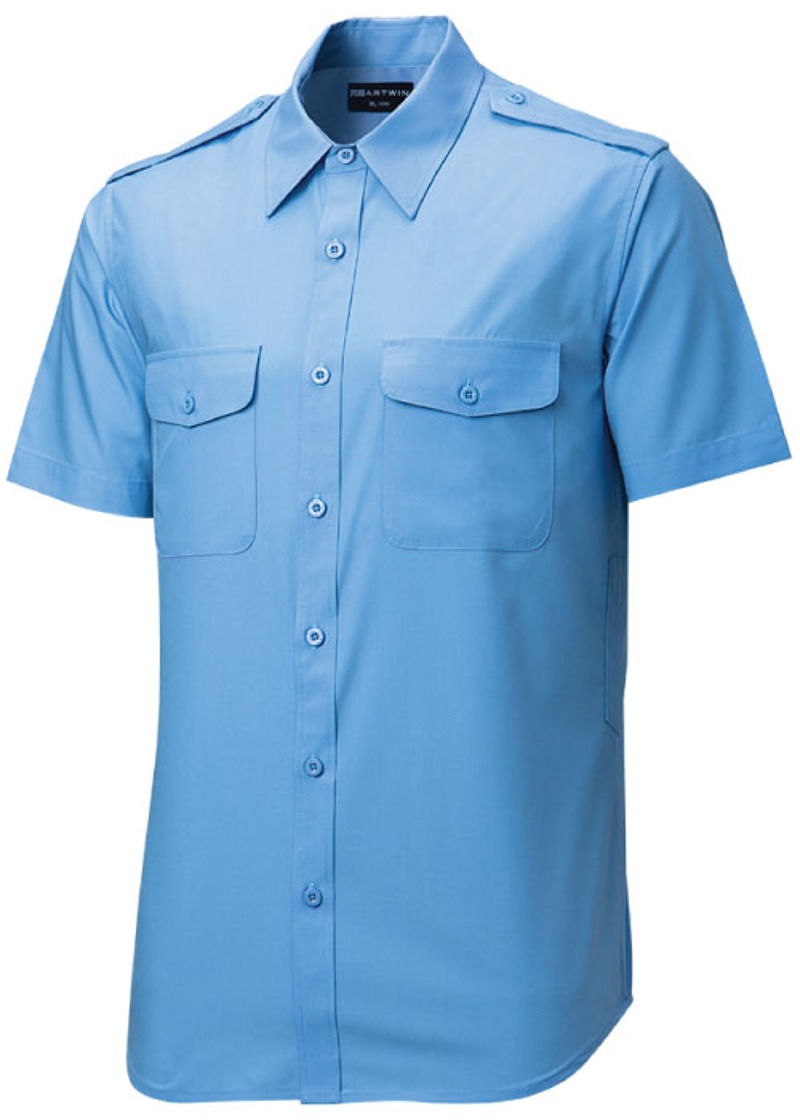 K-01 파랑 경비복 반팔셔츠(상의)춘하복(봄,여름) 근무복 작업복 단체복