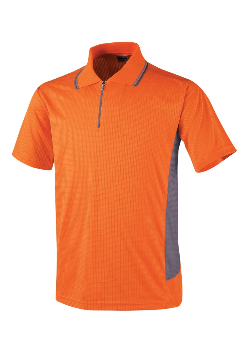 MJ7509 오렌지/다크그레이 반팔폴로 티셔츠