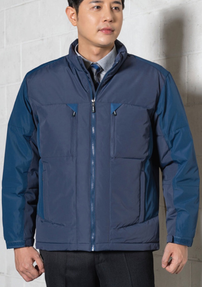 MT-2619 웰론점퍼(블루+네이비)웰론 소재 사용겨울점퍼 근무복 작업복 사무복 단체복