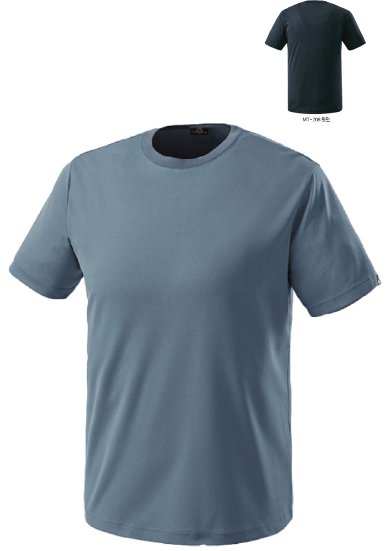 MT-206 쿨론 라운드 티셔츠(그레이 블루)쿨론사 60% / 흡한,속건