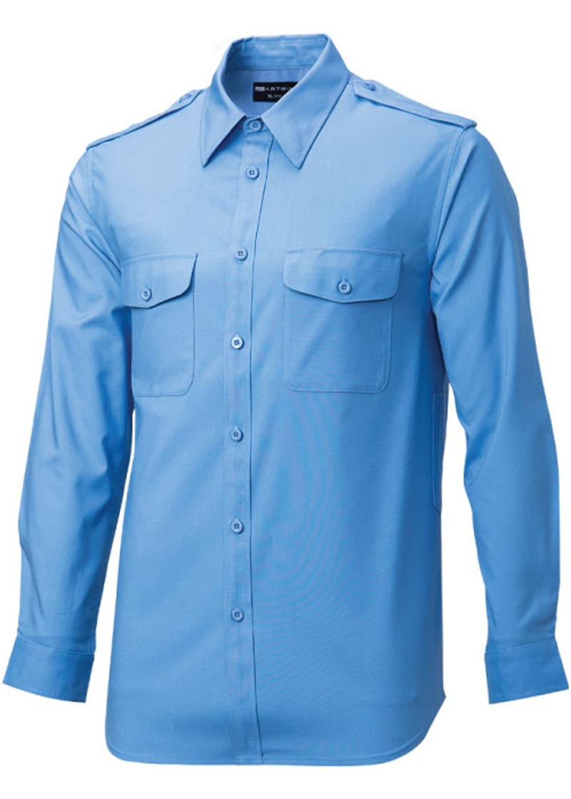 K-05 파랑 경비복 긴팔셔츠(상의)춘하복(봄,여름) 근무복 작업복 단체복