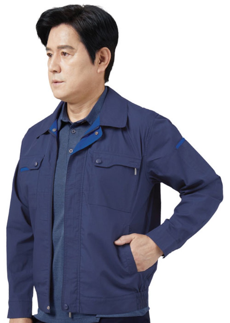 A-343 춘하점퍼 일반형 면혼방 네이비(곤색)근무복 사무복 작업복 단체복