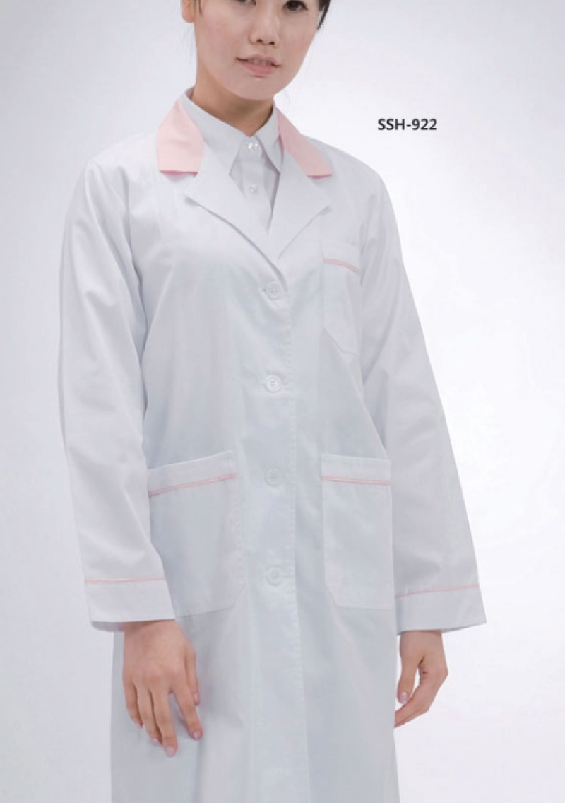 의사가운 약사가운 병원복 실험복 SSH-922_여성용 핑크배색